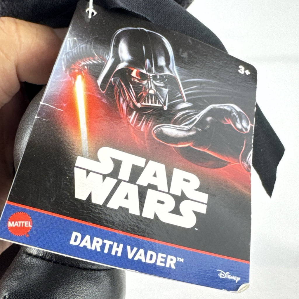 Mattel Disney Star Wars Darth Vader 8-inch plush figure with fabric cape and attached hang tag