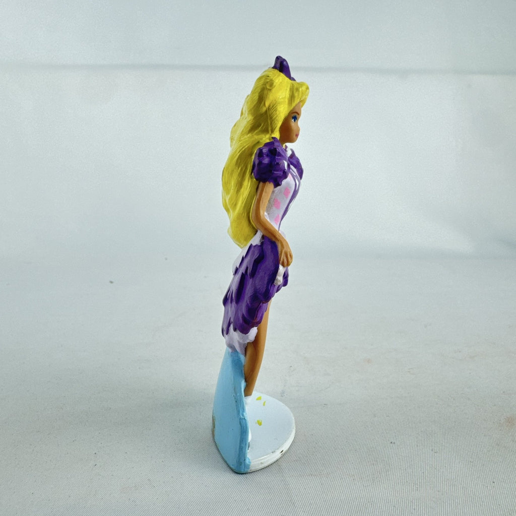 Mattel 1991 McDonald's Ice Capades Barbie plastic skater figure in purple dress