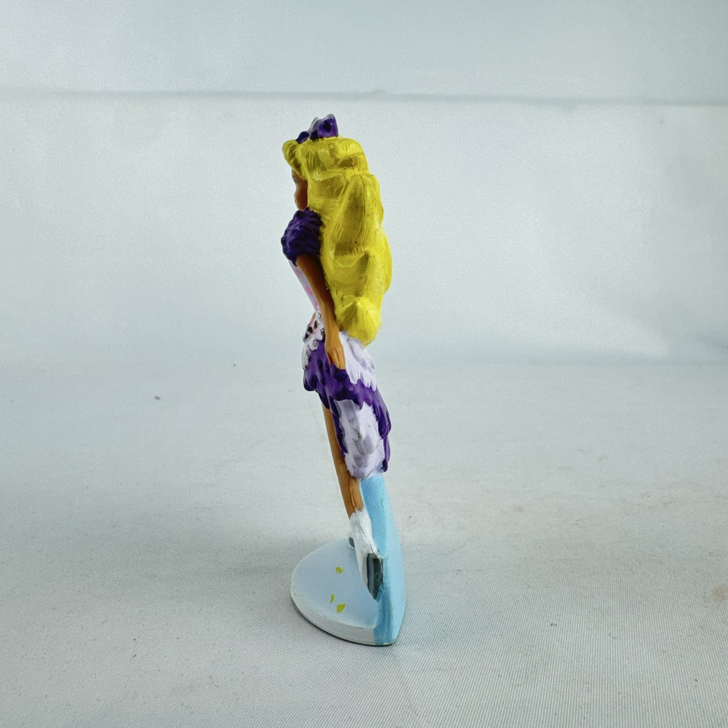 Mattel 1991 McDonald's Ice Capades Barbie plastic skater figure in purple dress