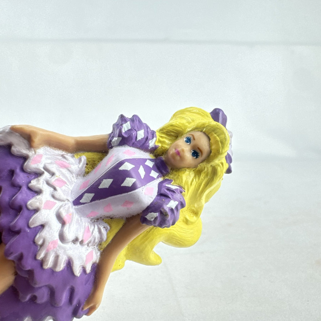 Mattel 1991 McDonald's Ice Capades Barbie plastic skater figure in purple dress