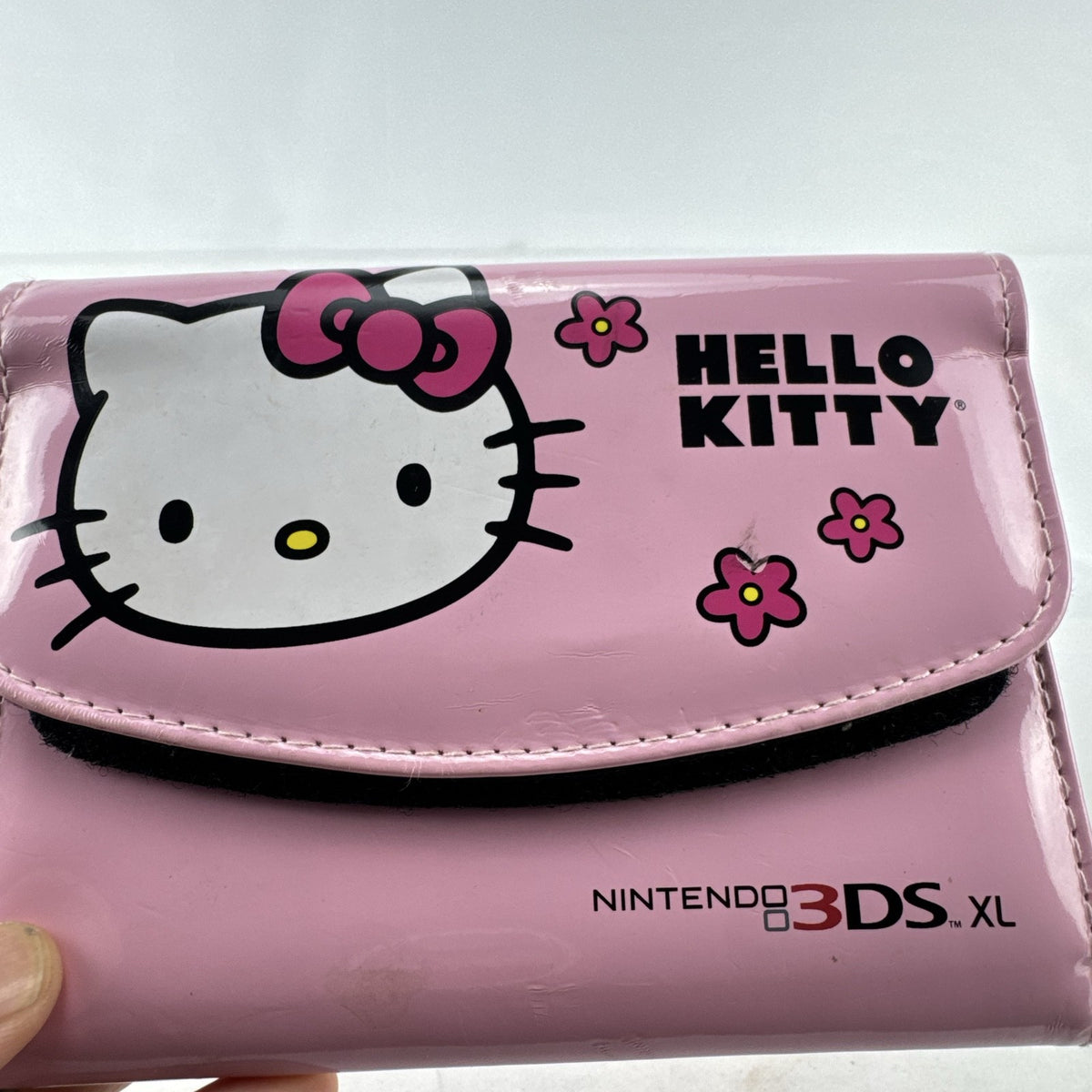 RDS Industries Hello Kitty Nintendo 3DS XL folio travel case in glossy pink patent vinyl