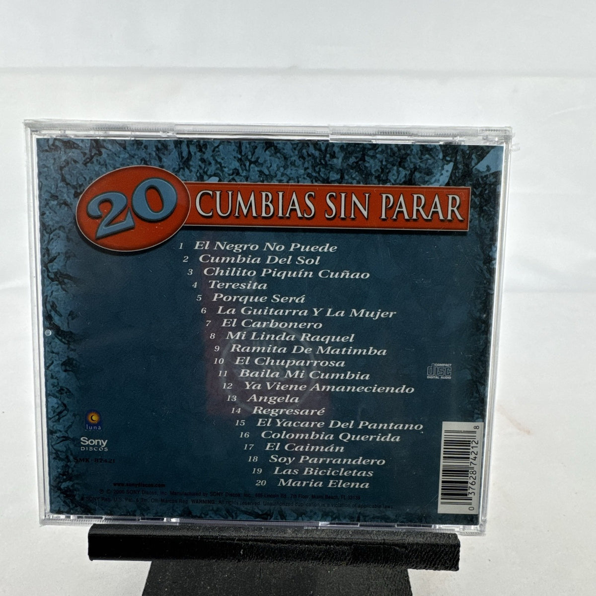 Los Caminantes 20 Cumbias Sin Parar 2000 Sony Discos audio CD brand new in factory shrink wrap