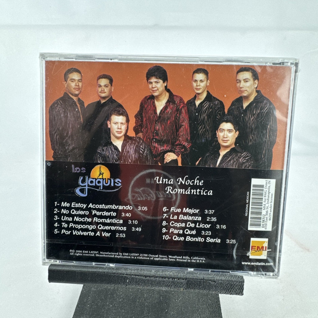 Factory sealed Los Yaquis Una Noche Romántica 2000 CD release by EMI Latin.