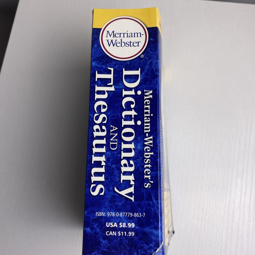 Merriam-Webster's Dictionary and Thesaurus 2014 revised edition paperback book front cover