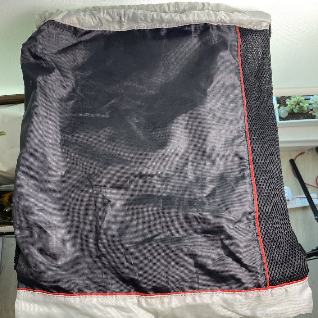 Disney Disneyland Resort 60th Diamond Celebration Annual Passholder black drawstring backpack with red piping