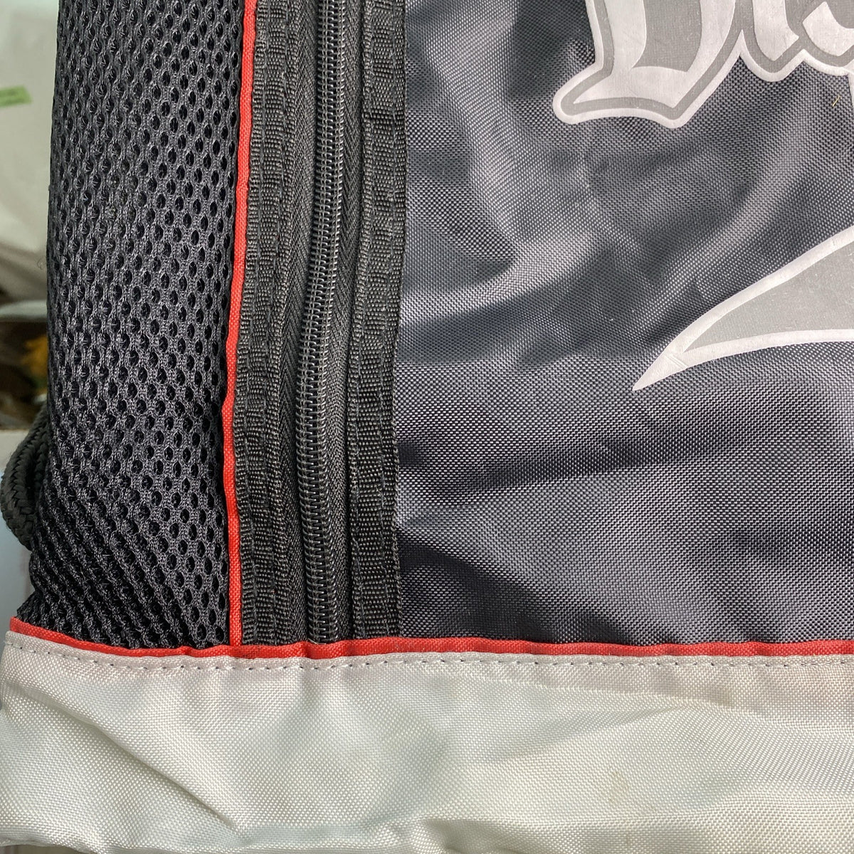 Disney Disneyland Resort 60th Diamond Celebration Annual Passholder black drawstring backpack with red piping