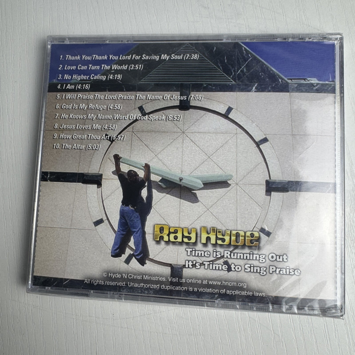 Set of 4 factory sealed Christian faith audio CDs including Charlton Heston narration and Ray Hyde gospel music.