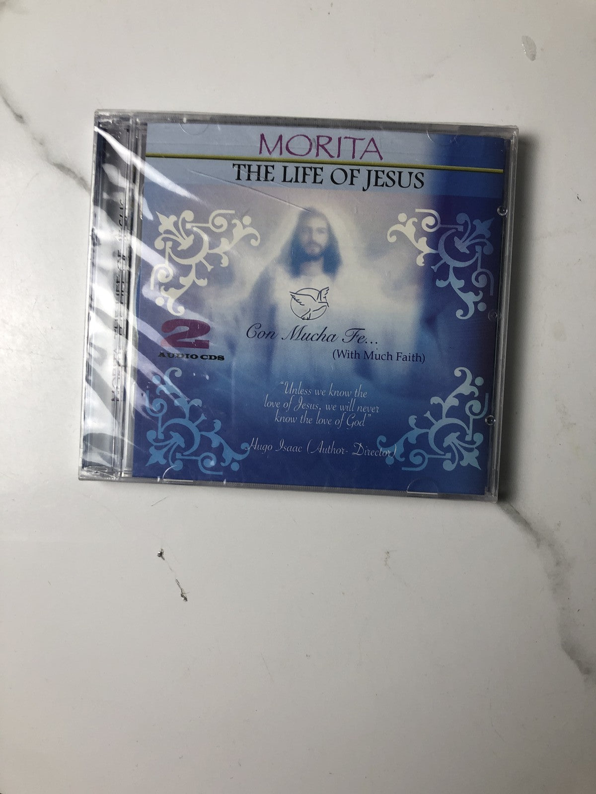 Set of 4 factory sealed Christian faith audio CDs including Charlton Heston narration and Ray Hyde gospel music.