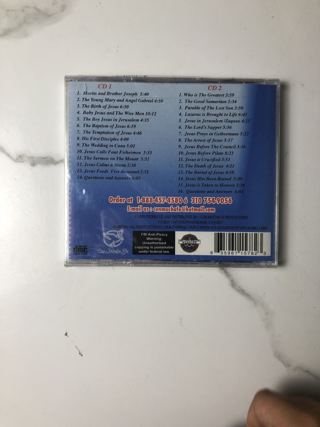 Set of 4 factory sealed Christian faith audio CDs including Charlton Heston narration and Ray Hyde gospel music.
