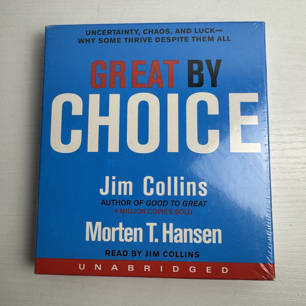 Set of four factory sealed CDs including Great By Choice audiobook, Jackie Evancho, and Itzhak Perlman albums.