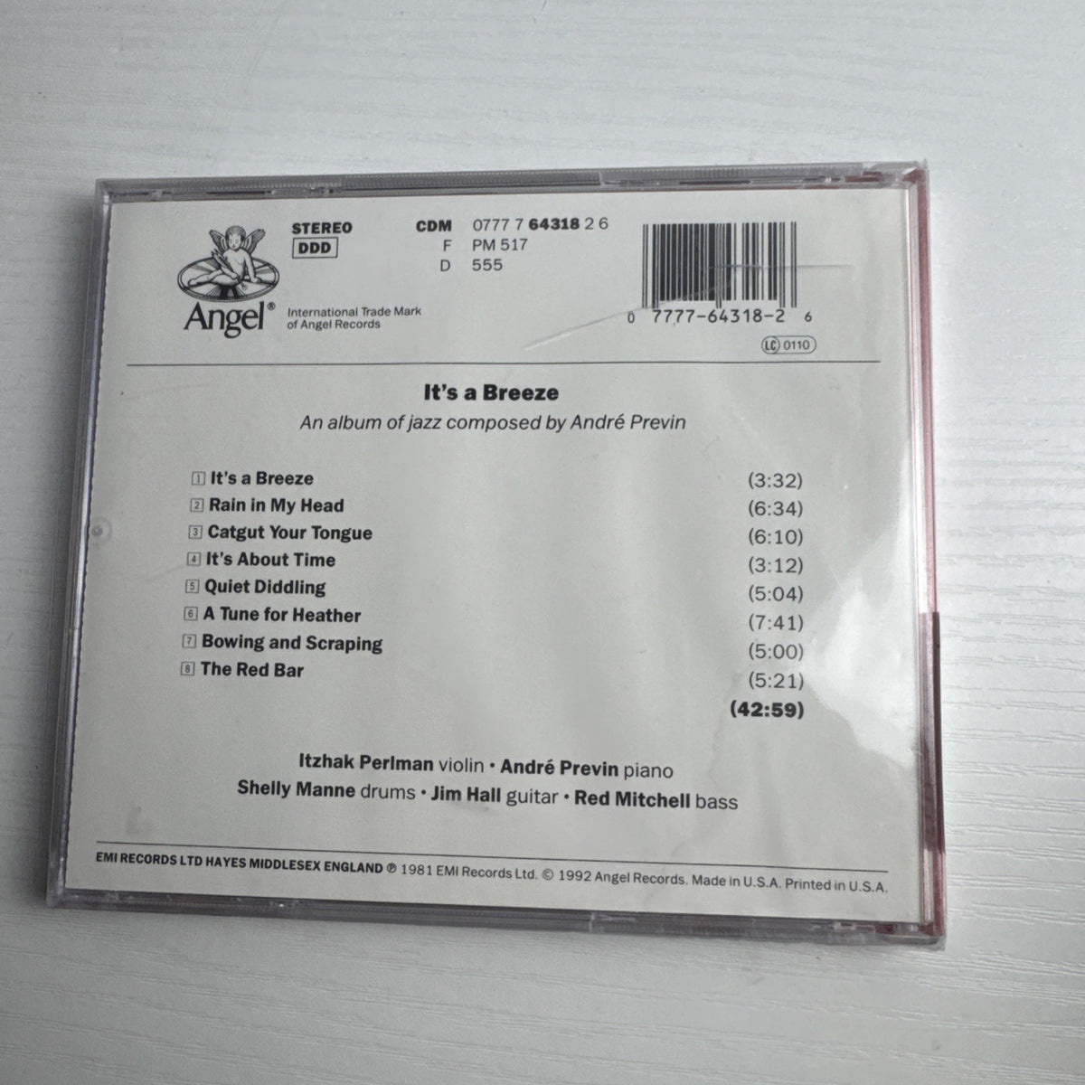 Set of four factory sealed CDs including Great By Choice audiobook, Jackie Evancho, and Itzhak Perlman albums.