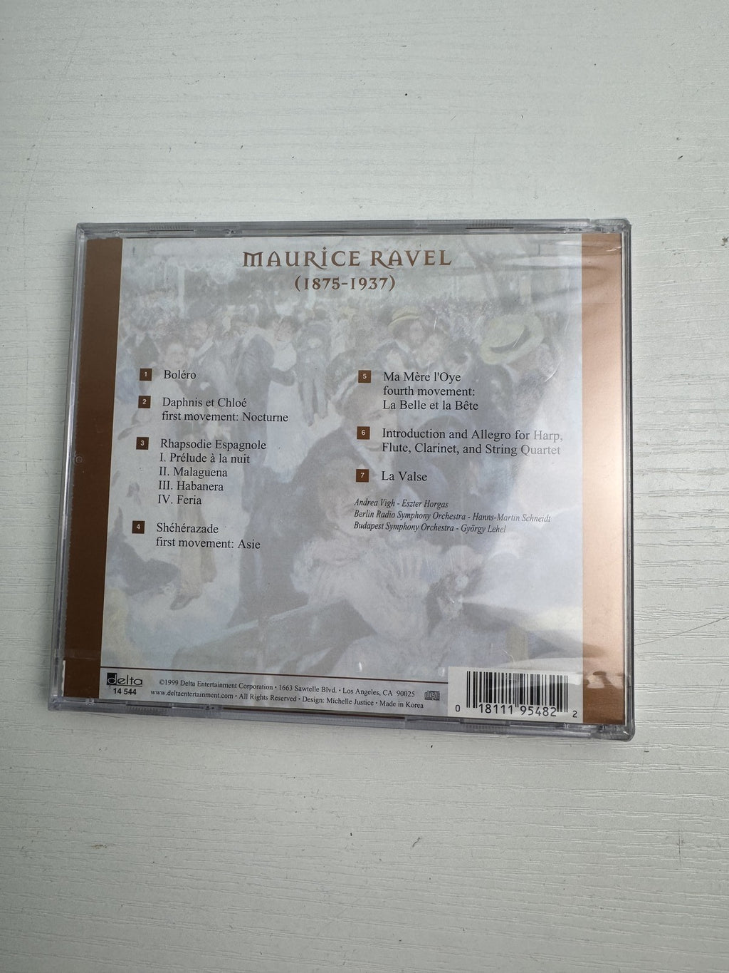 Set of four brand new factory sealed classical music CDs including works by Ravel, Mendelssohn, and Peninsula Symphony