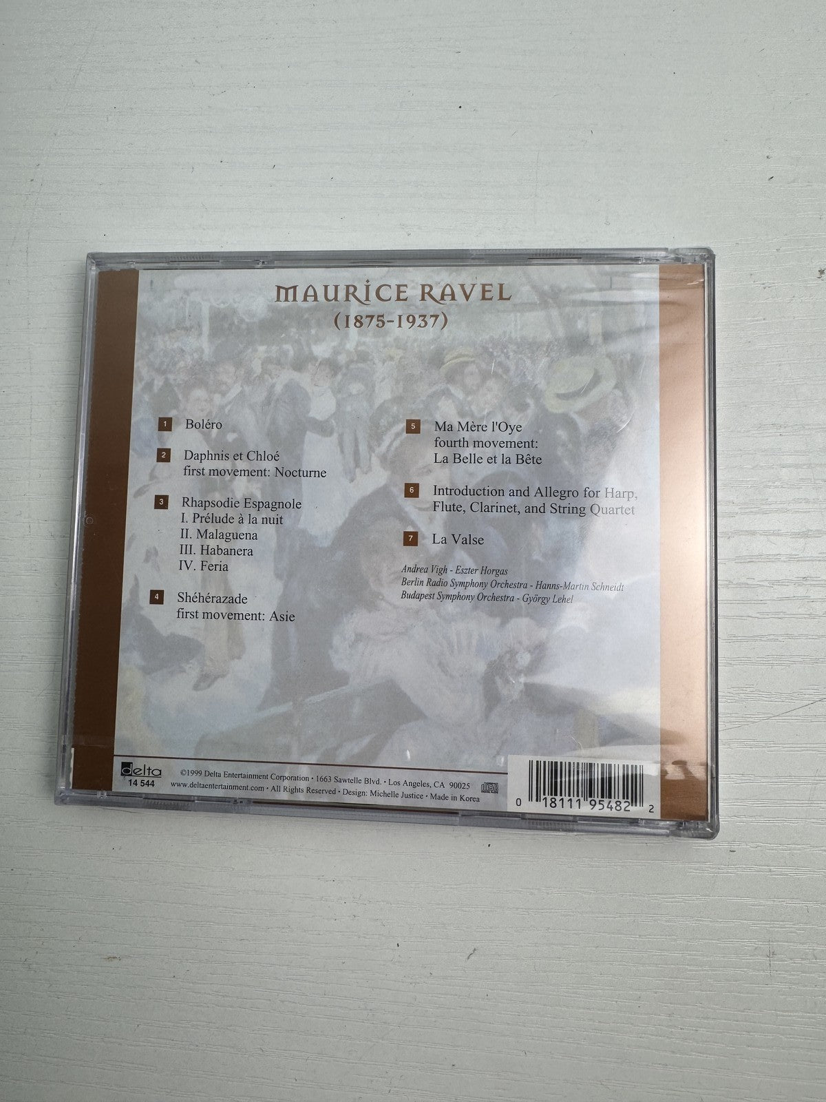 Set of four brand new factory sealed classical music CDs including works by Ravel, Mendelssohn, and Peninsula Symphony