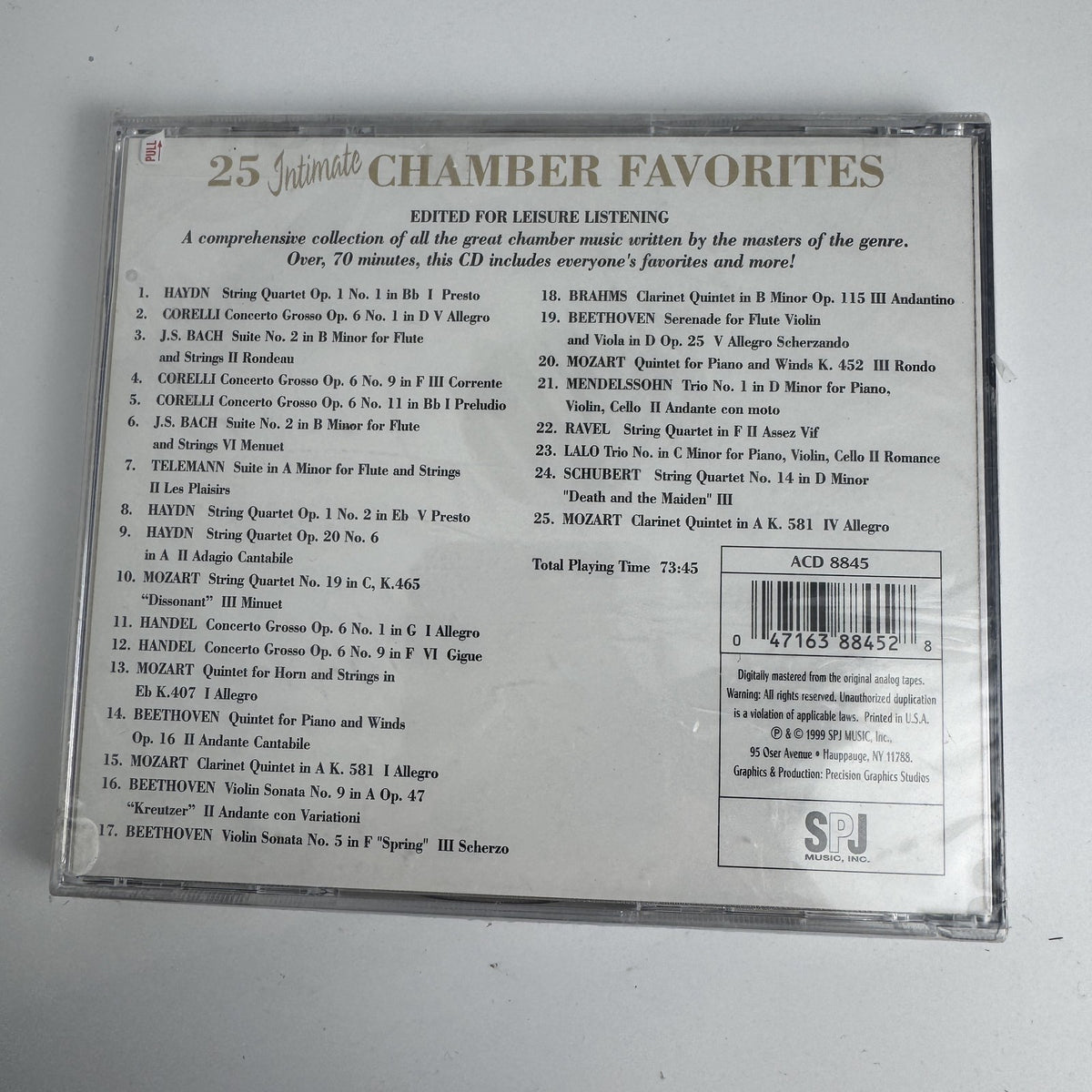 Set of four brand new factory sealed classical music CDs including works by Ravel, Mendelssohn, and Peninsula Symphony