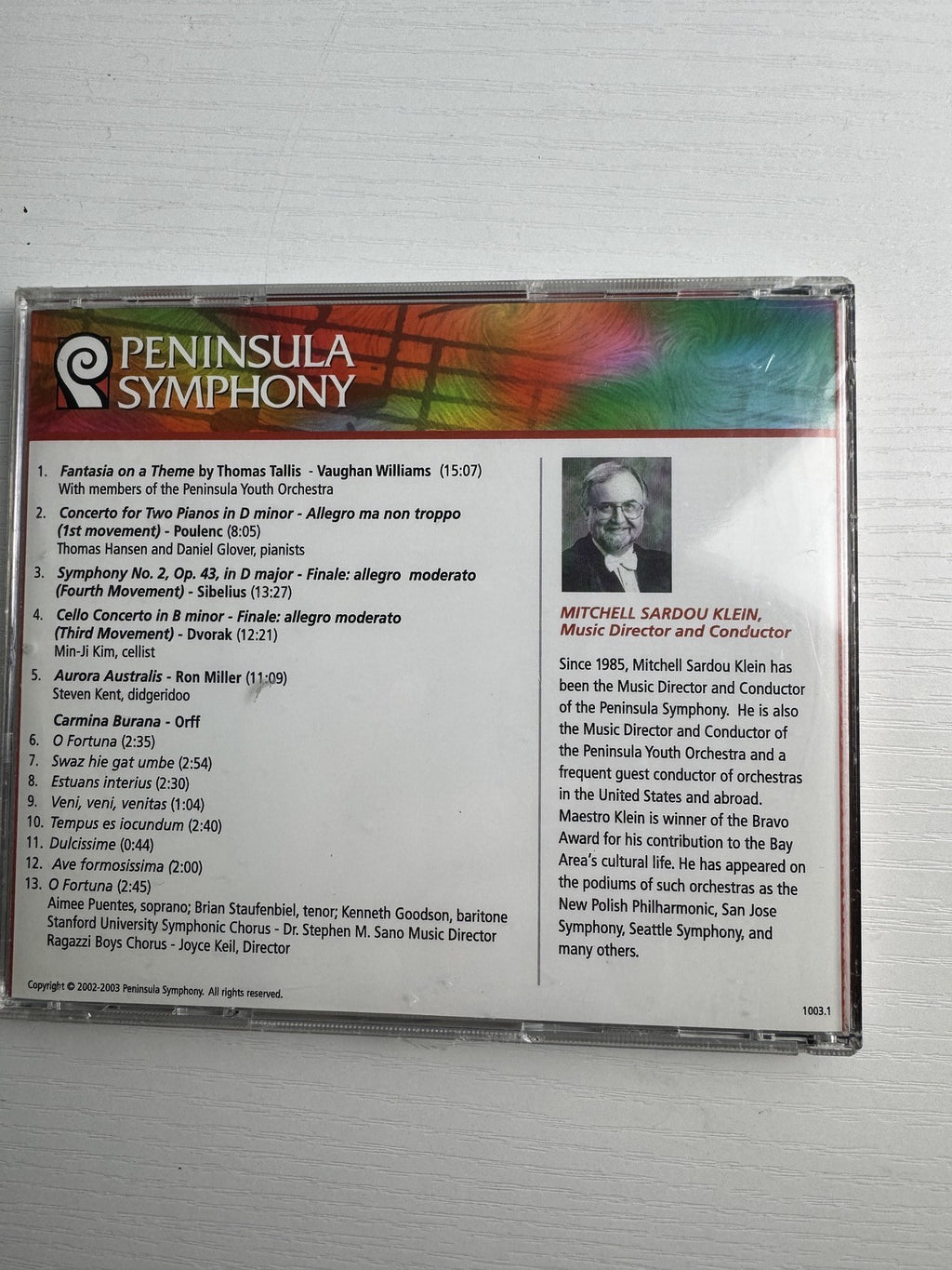 Set of four brand new factory sealed classical music CDs including works by Ravel, Mendelssohn, and Peninsula Symphony