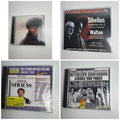 Factory-sealed lot of 4 classical and jazz music CDs including Dizzy Gillespie, Sarah Vaughan, and Strauss.