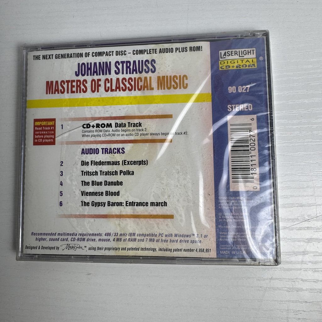 Factory-sealed lot of 4 classical and jazz music CDs including Dizzy Gillespie, Sarah Vaughan, and Strauss.