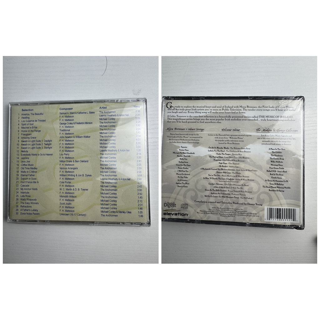 Reader's Digest The Music of Ireland and Sounds of San Benito 2-CD folk music album set brand new in factory sealed wrap.