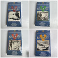 Four factory-sealed Victory At Sea Special Collectors Edition VHS tapes, Volumes 1, 2, 5, and 6.
