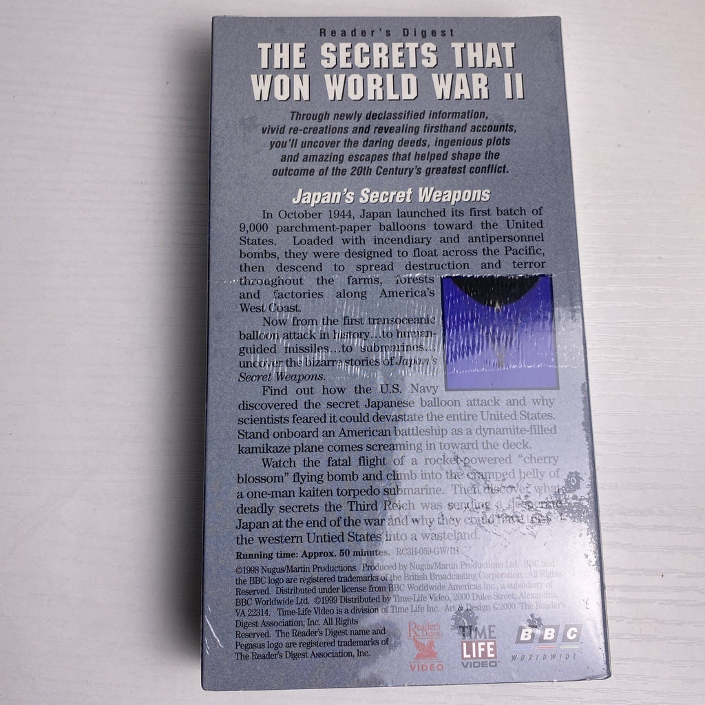 Set of four factory sealed WWII documentary VHS tapes including Victory At Sea Volumes 3 and 6