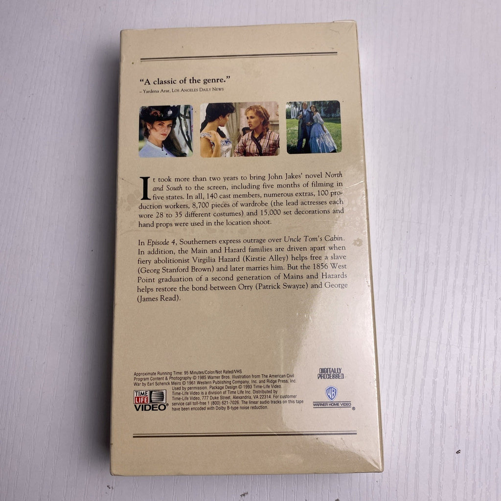 Set of 4 factory-sealed vintage VHS tapes featuring Joseph Campbell PBS series and North and South miniseries.