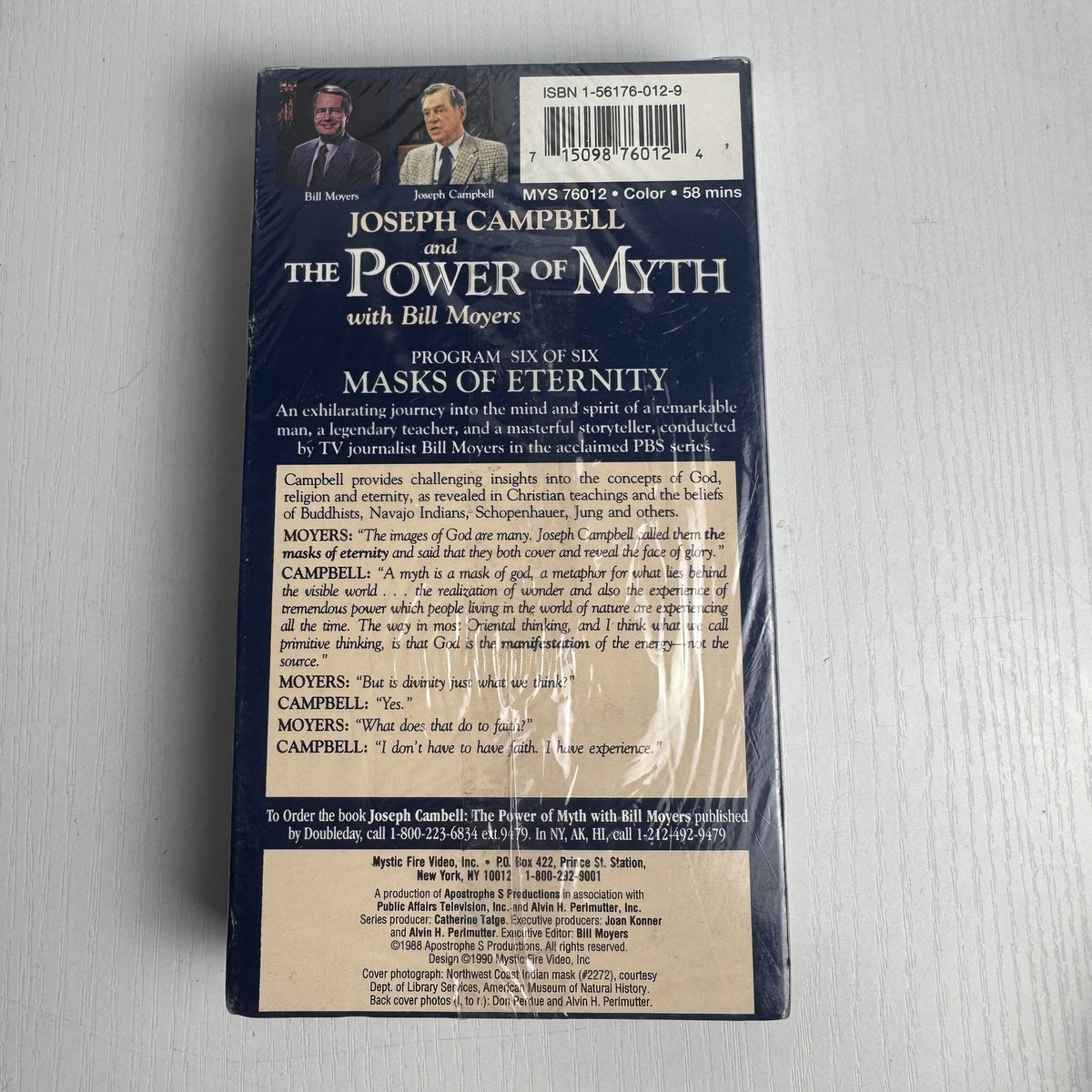 Set of 4 factory-sealed vintage VHS tapes featuring Joseph Campbell PBS series and North and South miniseries.