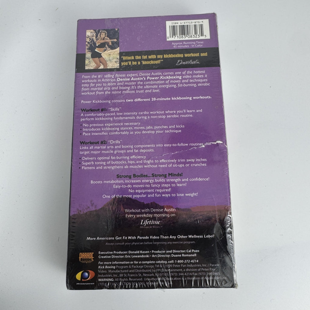 Set of four factory sealed retro VHS tapes featuring fitness workouts and the movie One Fine Day.