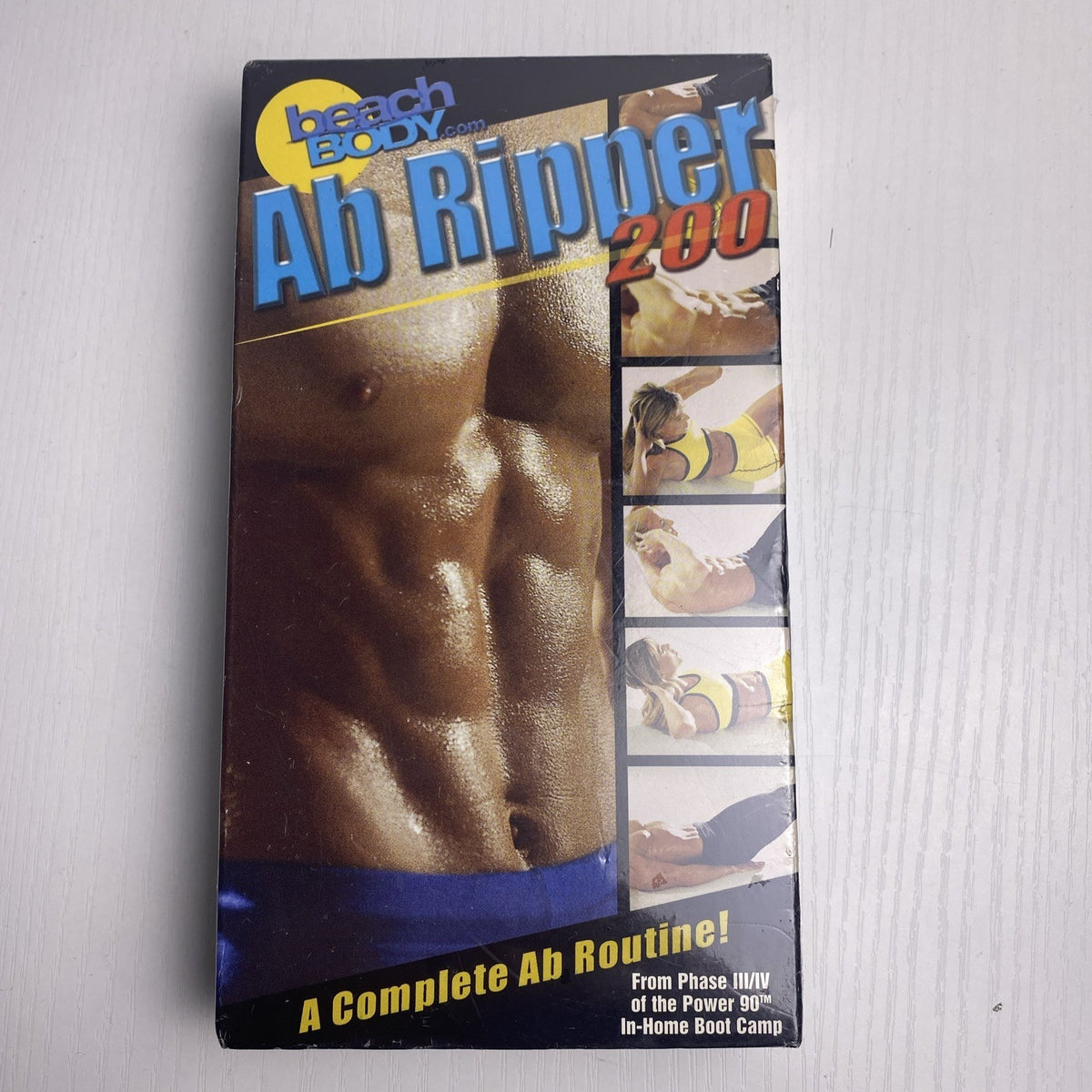Set of 4 brand new factory sealed fitness workout VHS tapes including The Firm, Tony Little, Winsor Pilates, and Ab Ripper