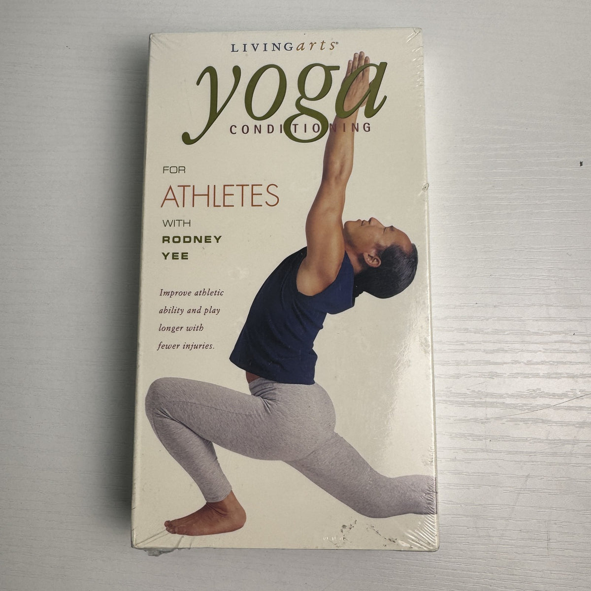 Factory sealed lot of 4 vintage VHS tapes including Charlton Heston Bible Passion and Rodney Yee Yoga