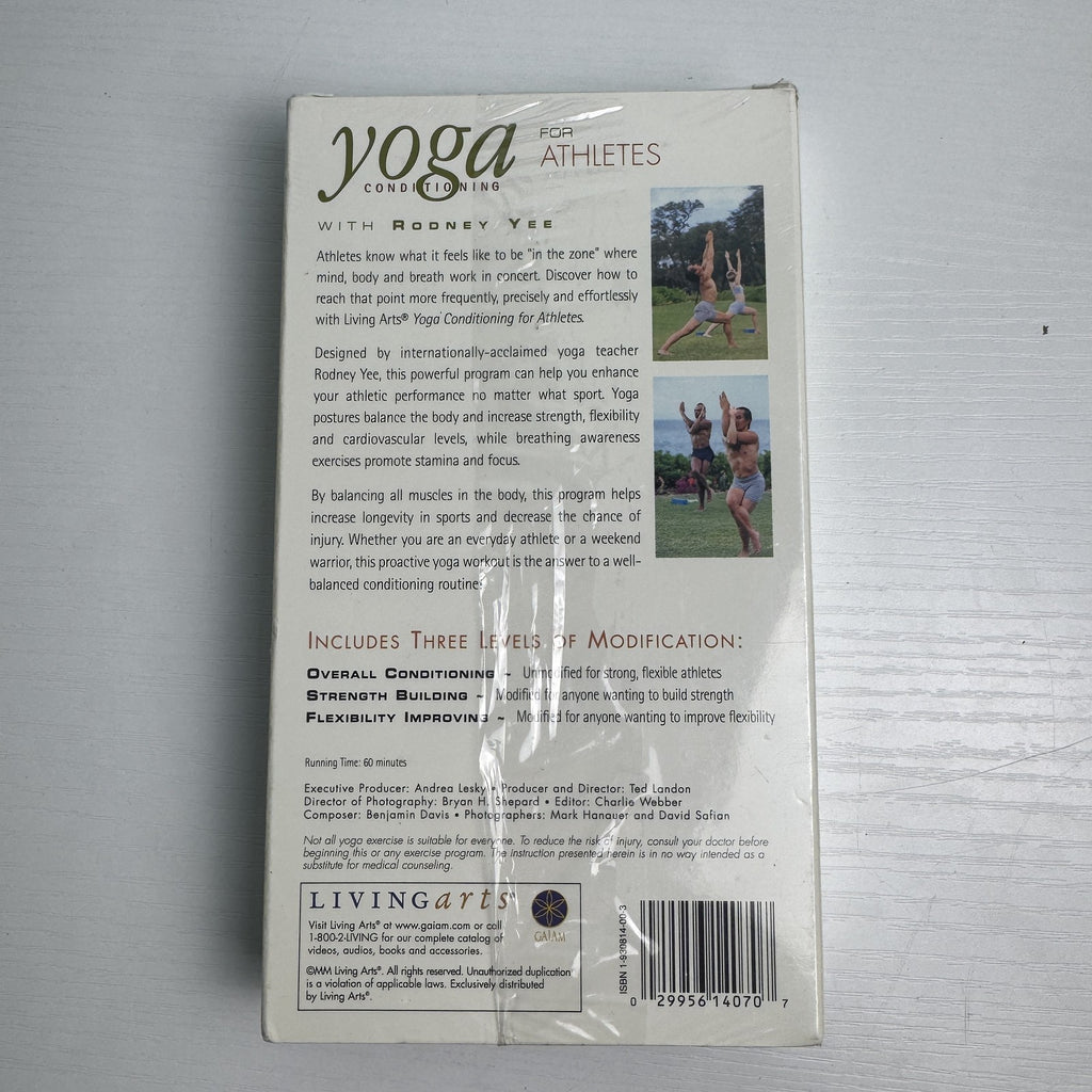 Factory sealed lot of 4 vintage VHS tapes including Charlton Heston Bible Passion and Rodney Yee Yoga