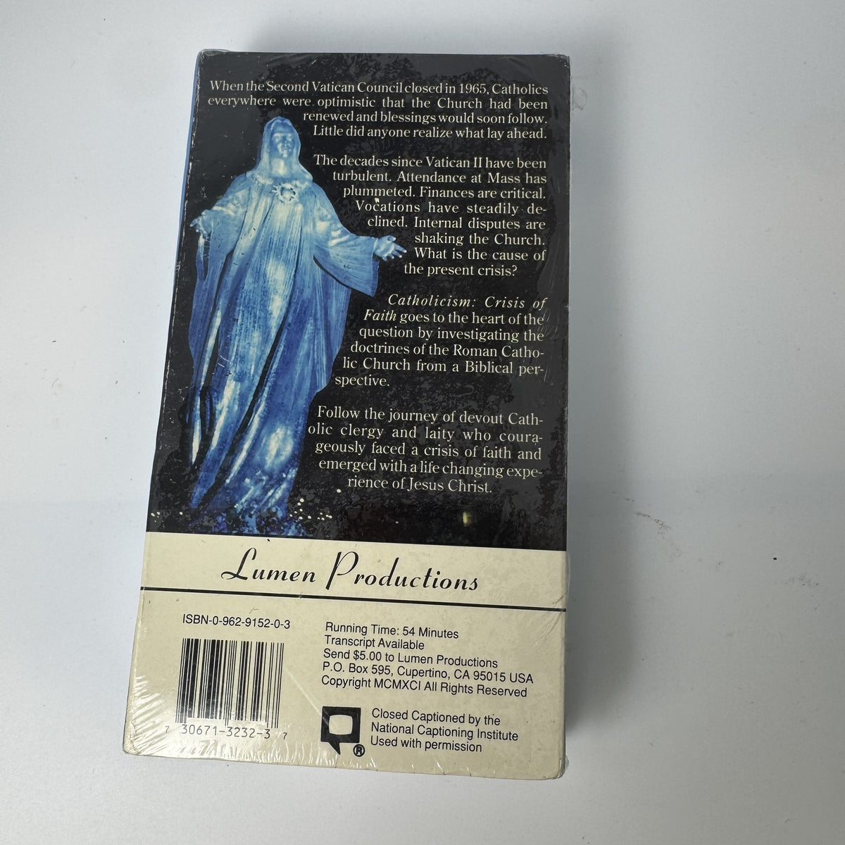 Factory sealed lot of 4 vintage VHS tapes including Charlton Heston Bible Passion and Rodney Yee Yoga