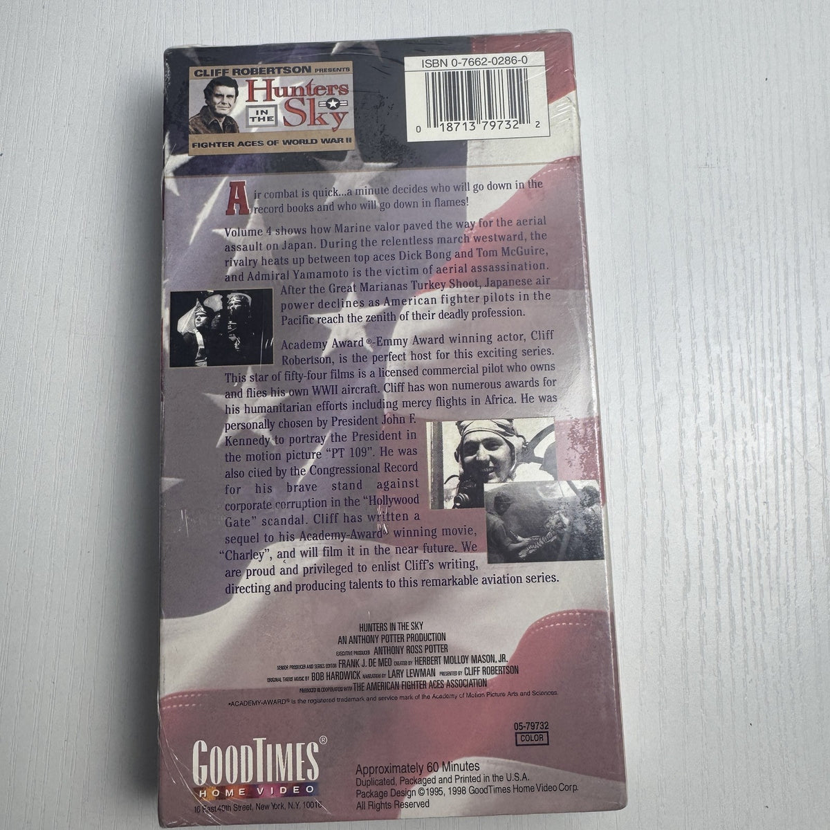 Lot of 4 brand new factory sealed documentary VHS tapes including Land of the Eagle and Hunters in the Sky