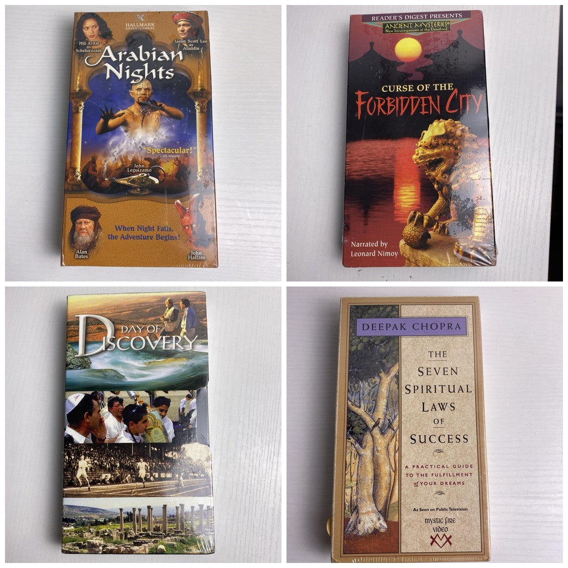 Lot of 4 brand new factory-sealed documentary VHS tapes including Arabian Nights and Ancient Mysteries.