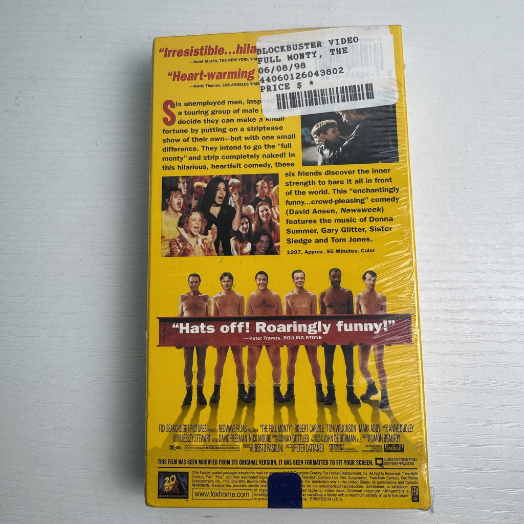 Bundle of 4 factory sealed brand new VHS movie tapes including Philadelphia and The Full Monty