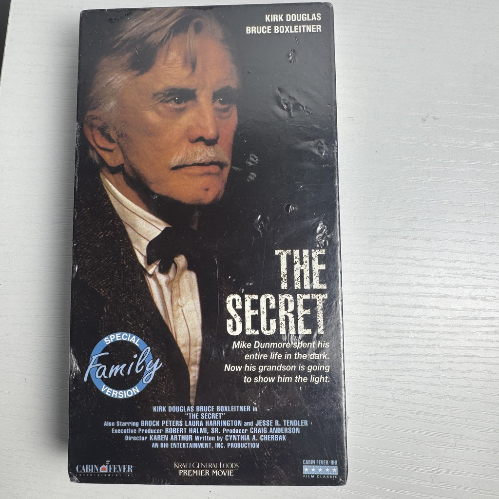 Factory-sealed 4-pack media lot featuring three VHS movies and one audio CD in brand-new condition.
