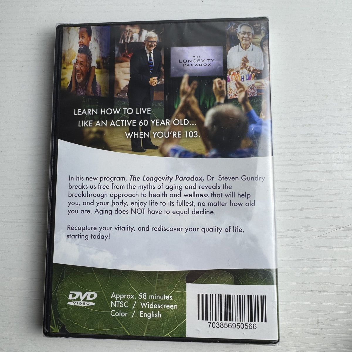 Brand new factory-sealed 4-DVD set featuring Dr. Steven Gundry's Longevity Paradox and Betty White TV Classics.