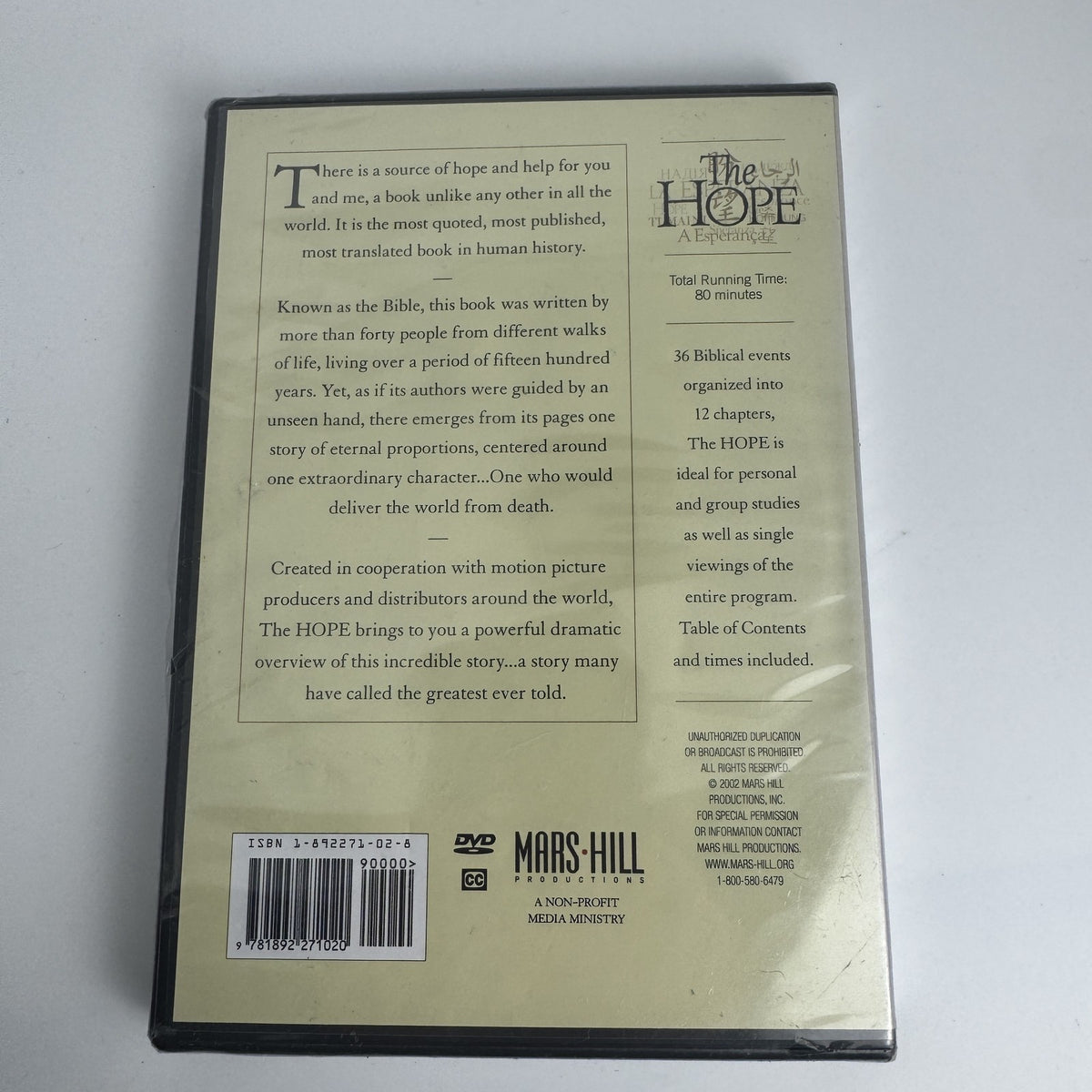Factory sealed 2-DVD set featuring Mr. & Mrs. North classic TV series and The HOPE biblical drama.