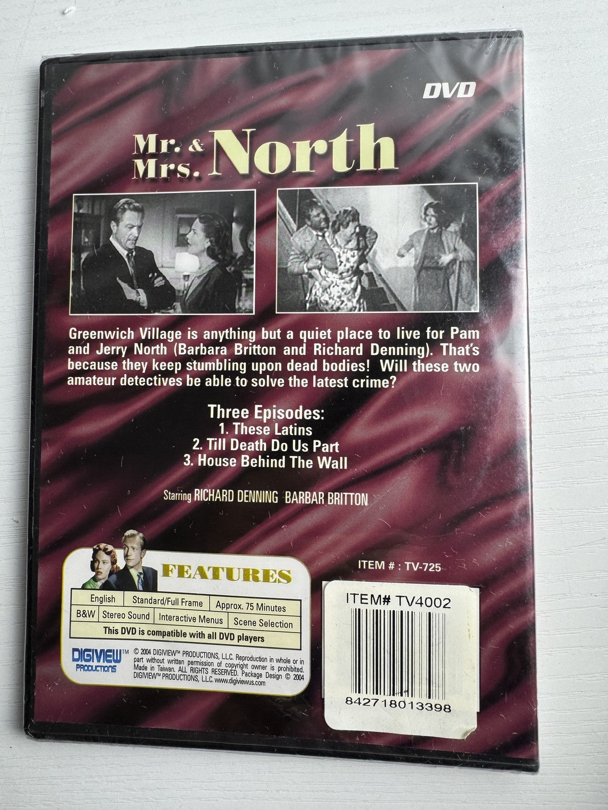 Factory sealed 2-DVD set featuring Mr. & Mrs. North classic TV series and The HOPE biblical drama.