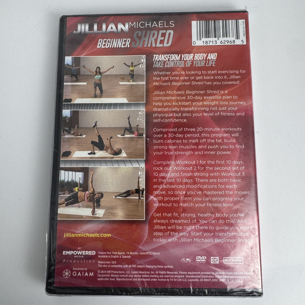 Jillian Michaels and KettleWorX 4-DVD fitness workout bundle, brand new and factory sealed.