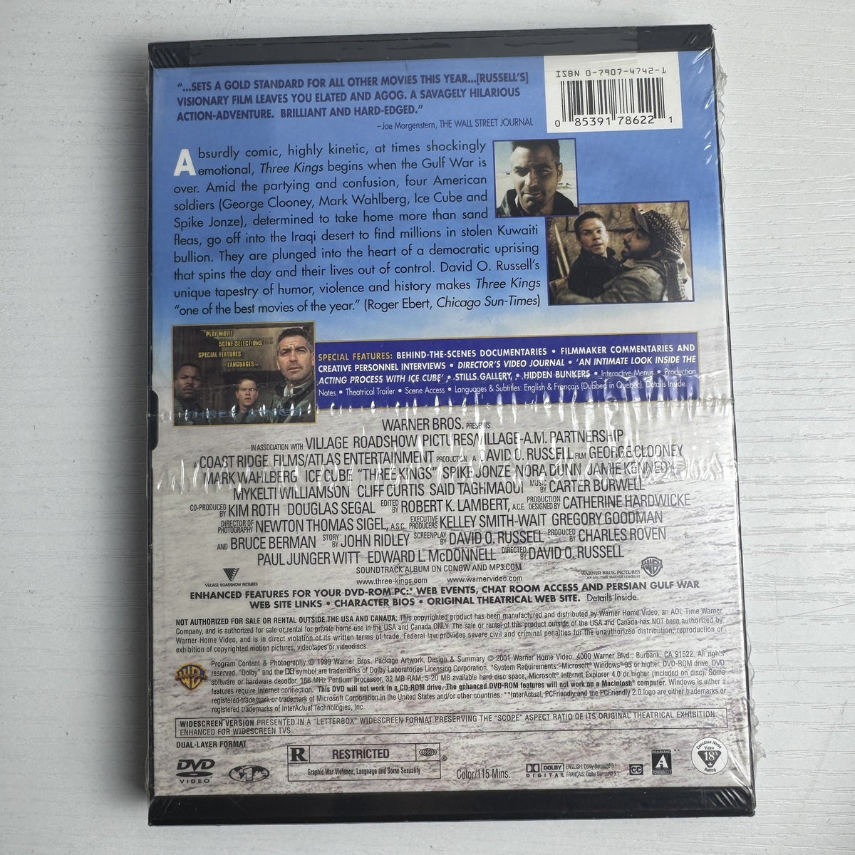 Four brand new factory-sealed DVDs including Three Kings movie and Beachbody P90X fitness workouts.