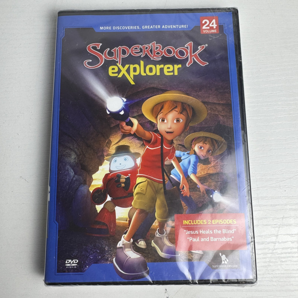 4-disc Faith and Family DVD set featuring Superbook, NOOMA, and First Landing, factory sealed in original plastic.