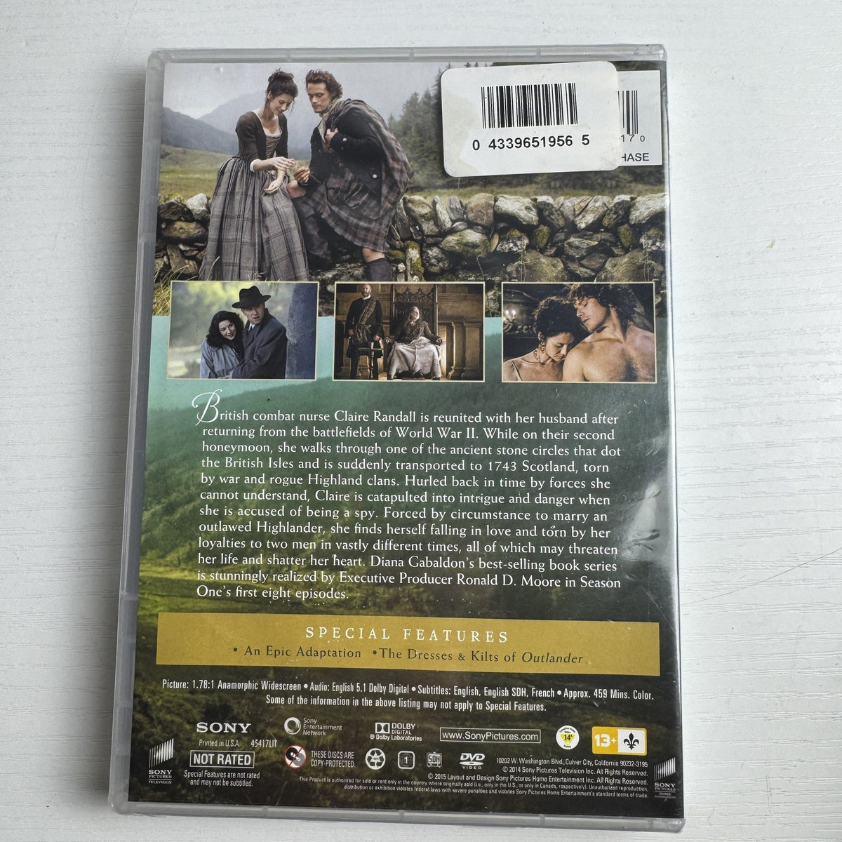 Four brand new factory-sealed TV show DVD box sets including Outlander, Parenthood, Highway to Heaven, and Jack Benny.