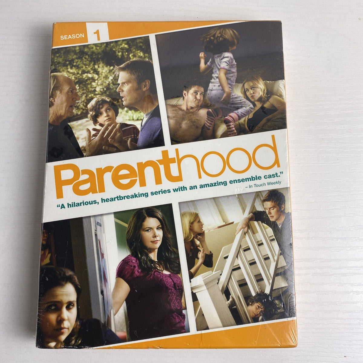 Four brand new factory-sealed TV show DVD box sets including Outlander, Parenthood, Highway to Heaven, and Jack Benny.