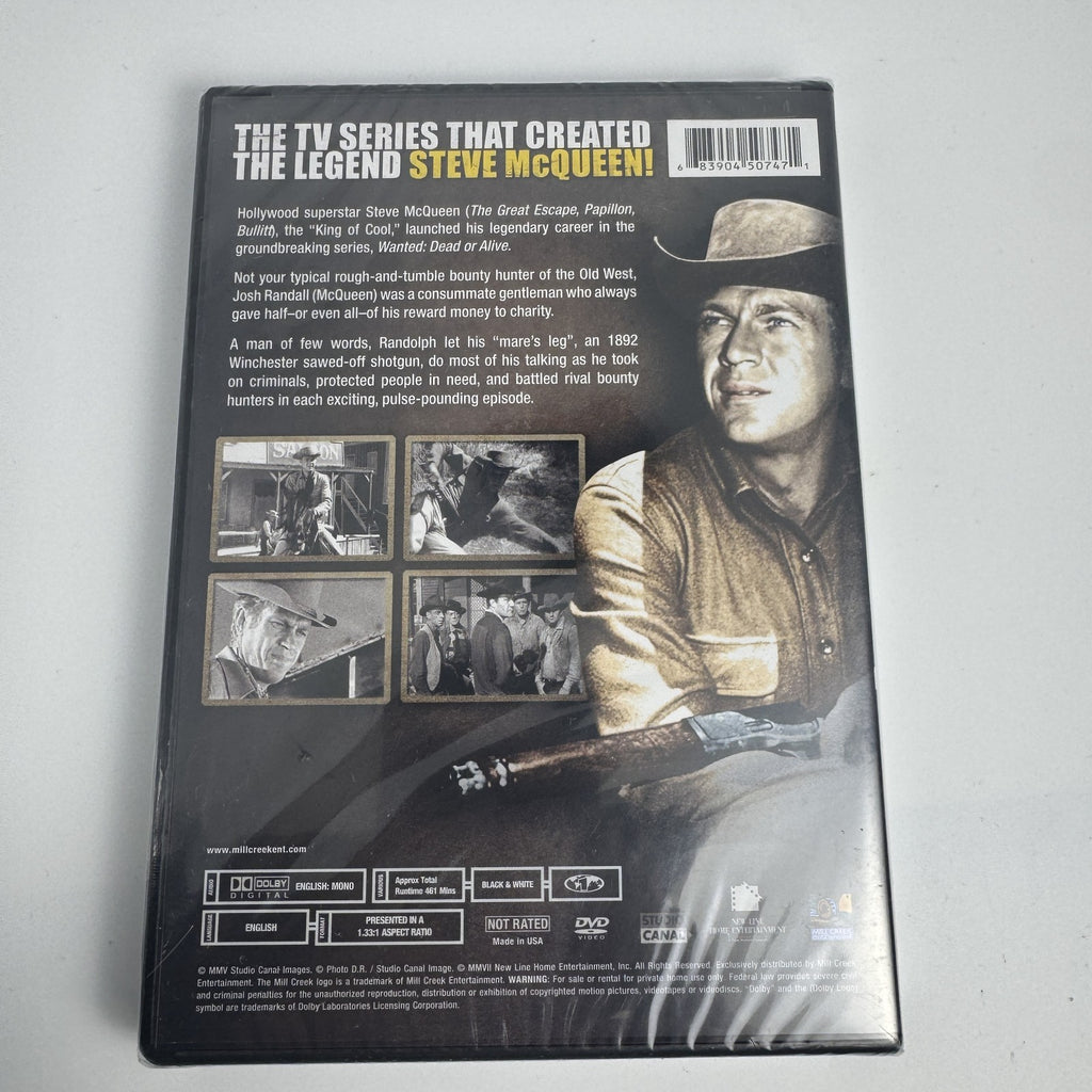 Set of four factory-sealed brand new DVDs including Wanted Dead or Alive starring Steve McQueen and Bear Island.
