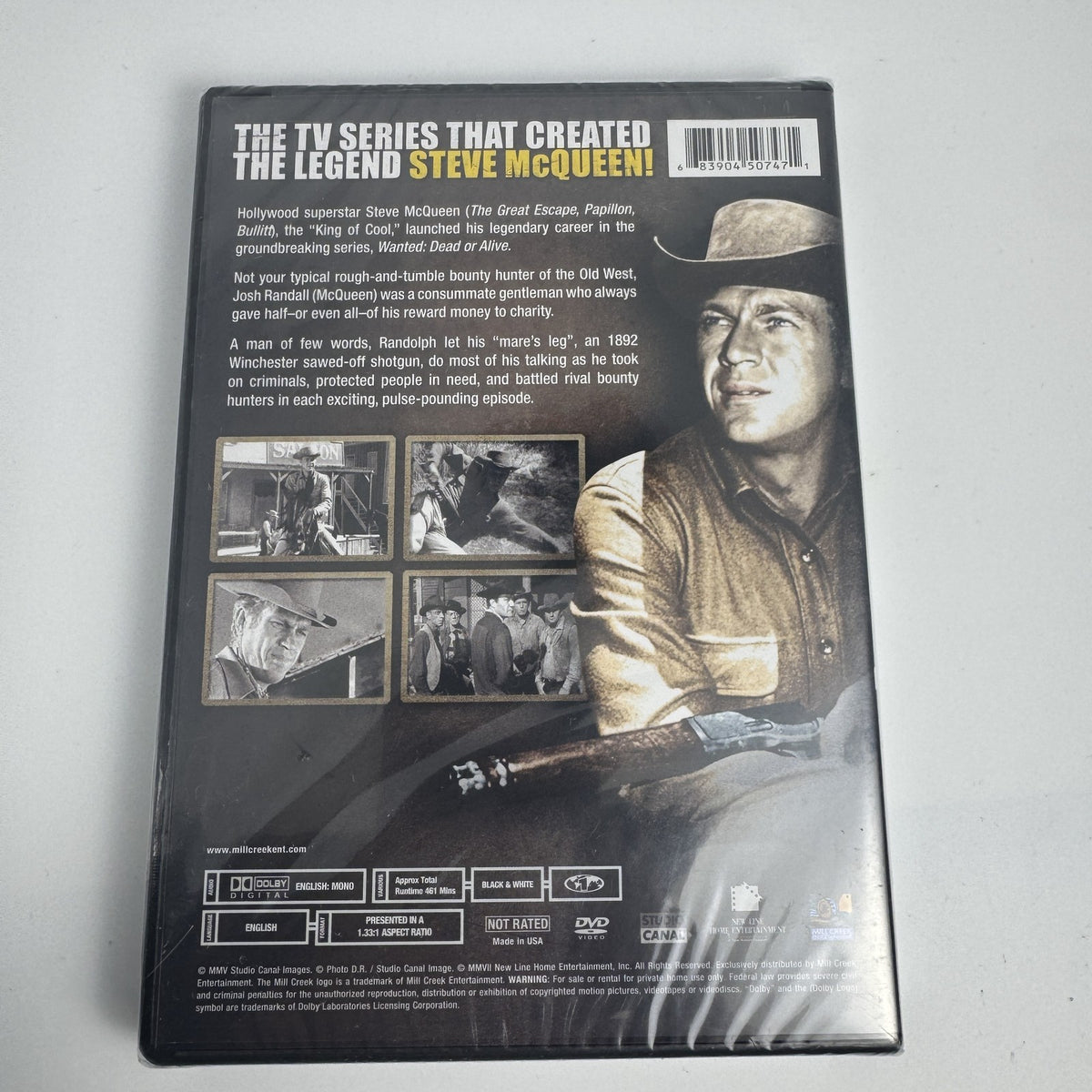 Set of four factory-sealed brand new DVDs including Wanted Dead or Alive starring Steve McQueen and Bear Island.