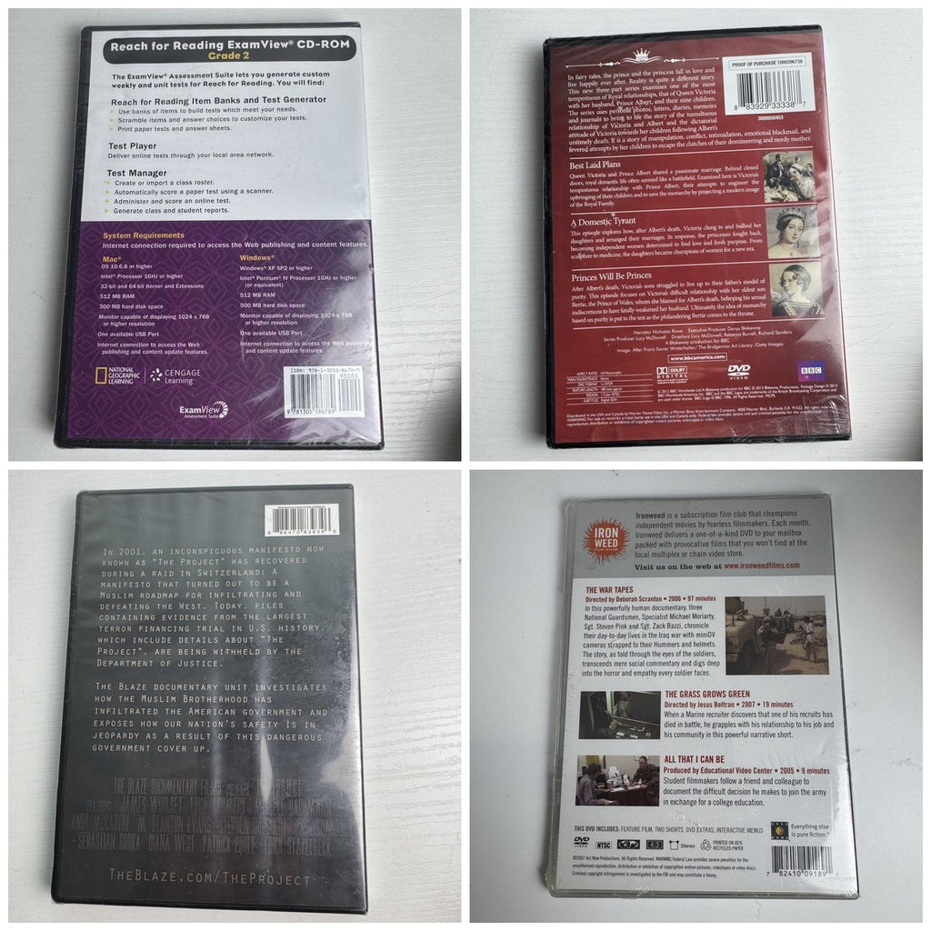 Factory sealed 4-disc documentary DVD and educational CD-ROM set including BBC Queen Victorias Children and The War Tapes