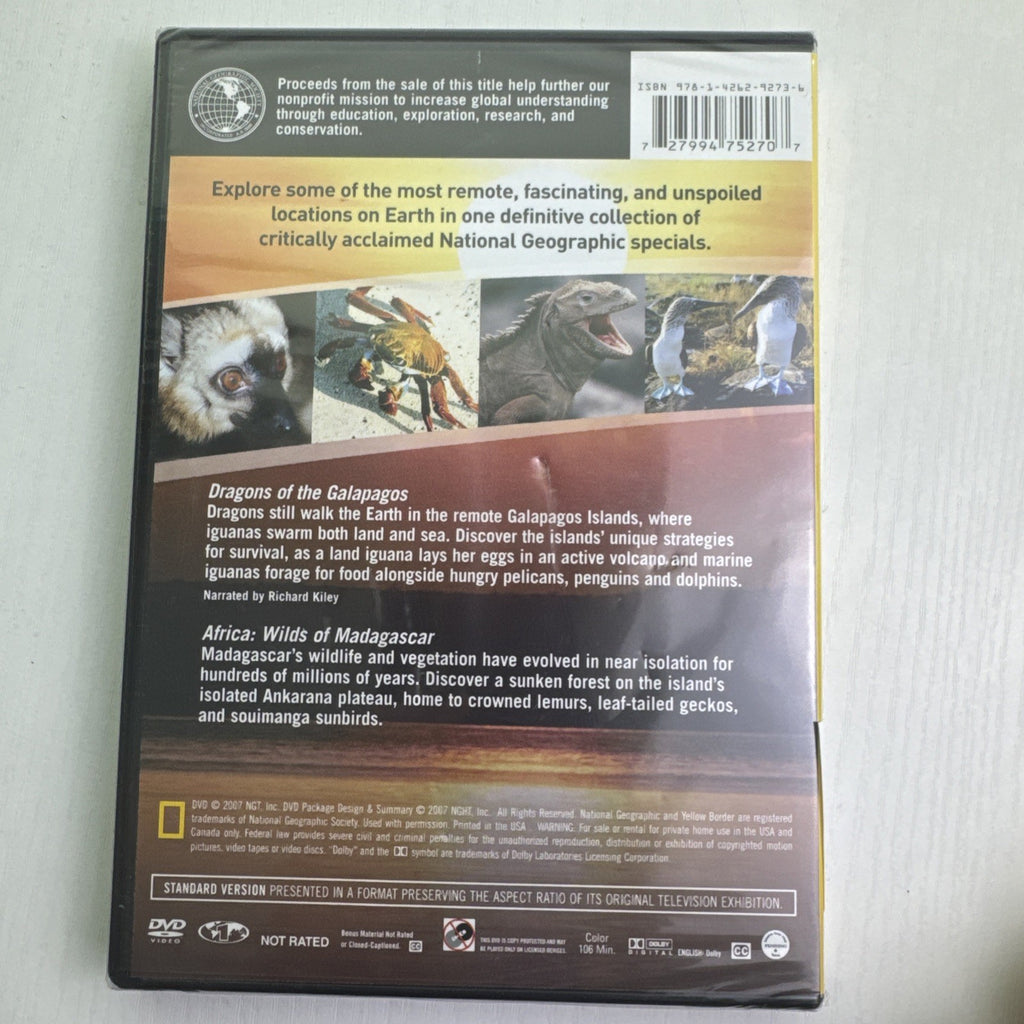 Brand new sealed 4-DVD lot including IMAX Tropical Rainforest, Nat Geo Islands, Yogi Berra, and Beijing Bicycle.