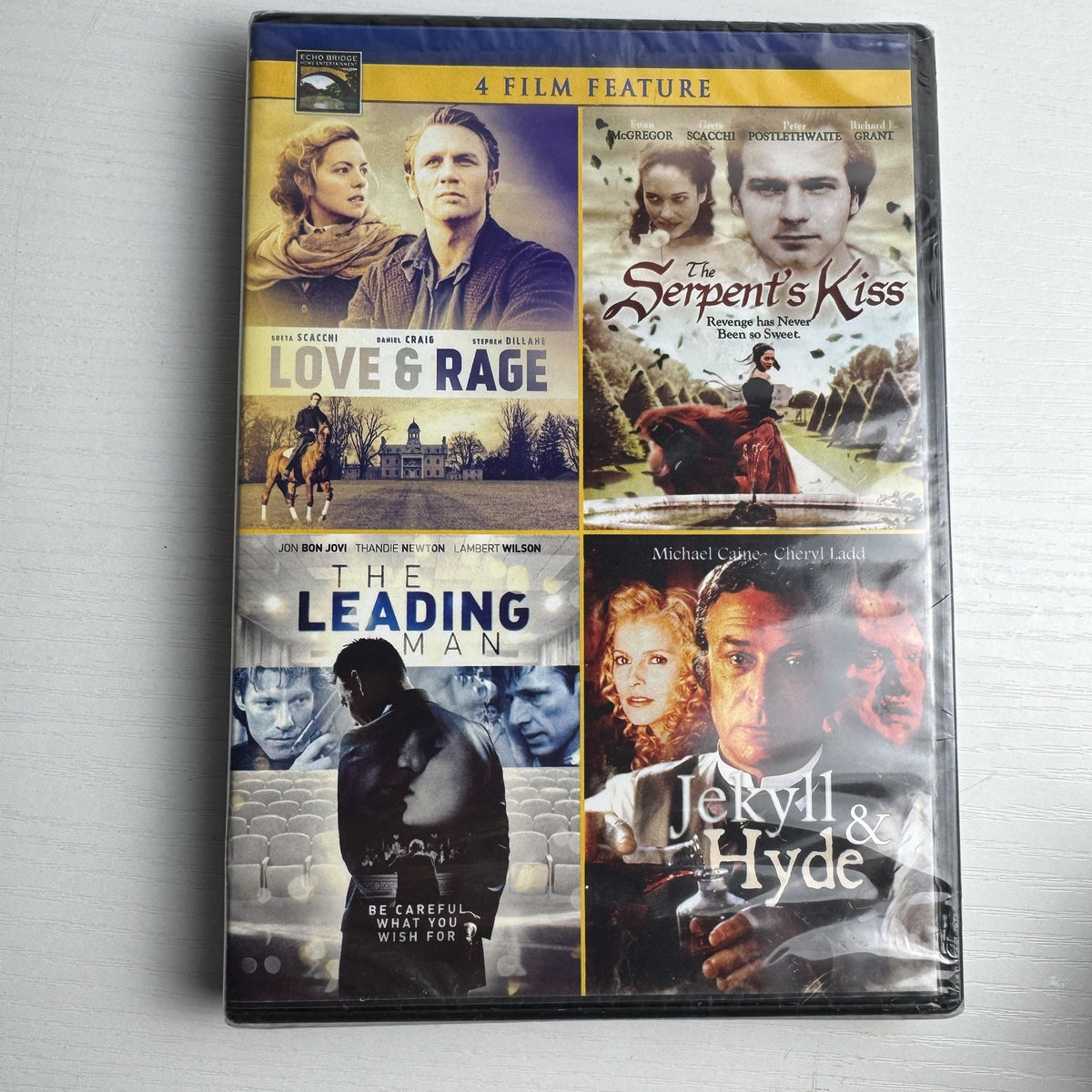 Factory-sealed 4-pack DVD bundle featuring 7 feature films including 3 Days of the Condor and 21
