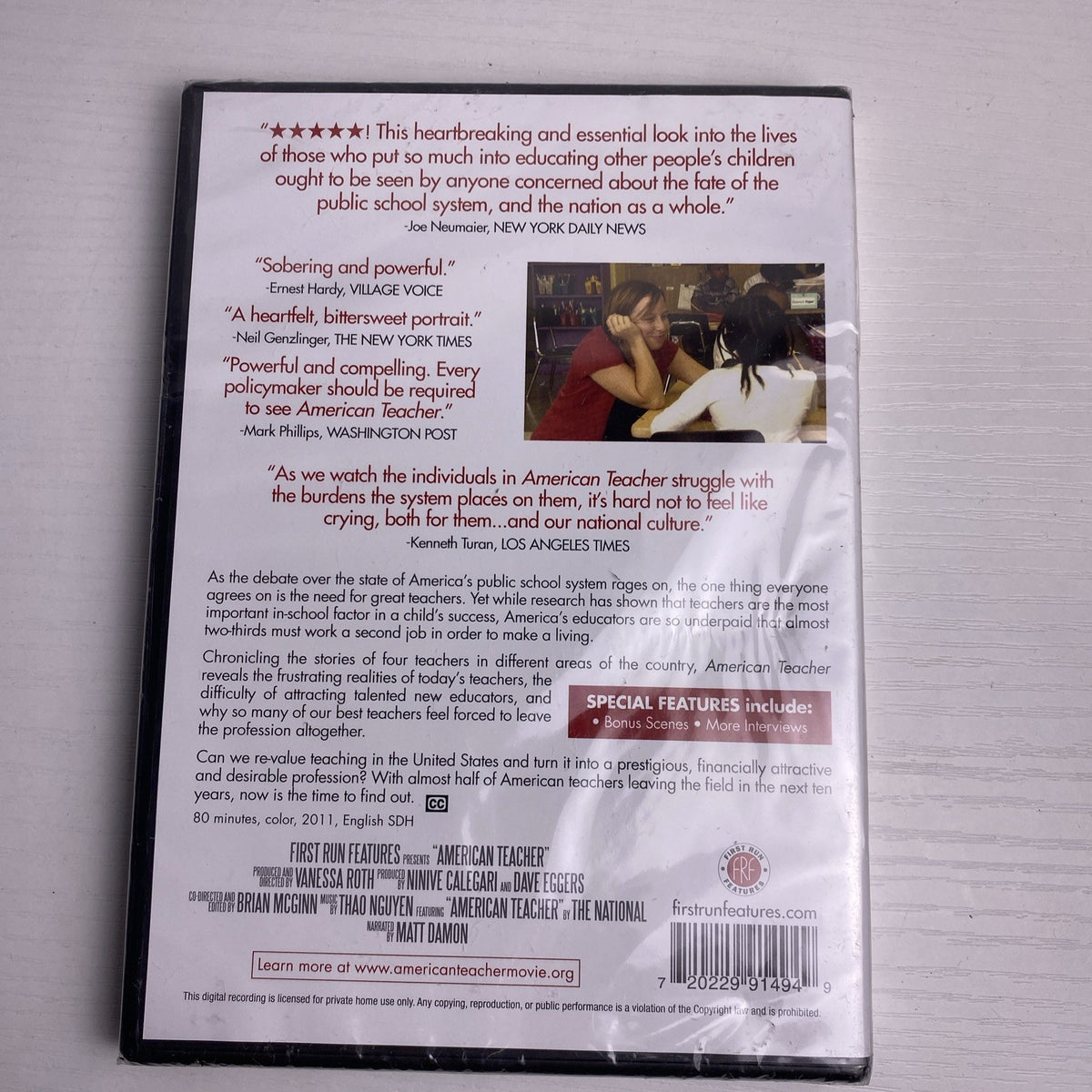 Four factory-sealed DVD movie cases including A Tale of Two Guns, American Teacher, AWOL, and A Piece of Eden.