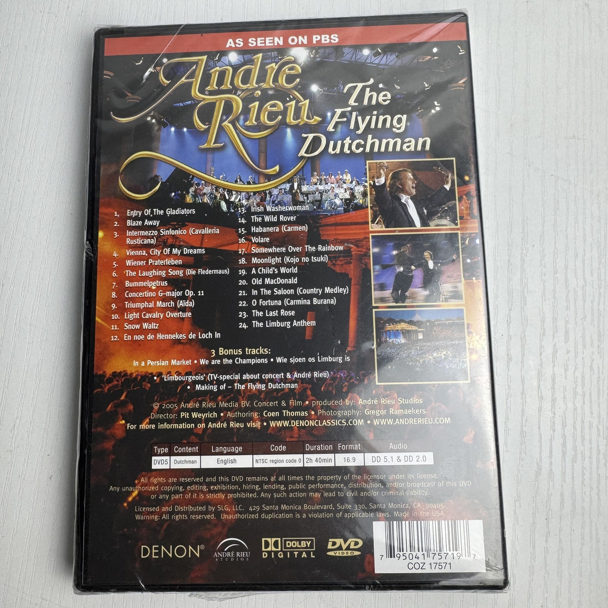 Assorted 4 DVD bundle featuring American Buffalo, Andre Rieu, Angel on My Shoulder, and Biblical Treasures Turkey sealed